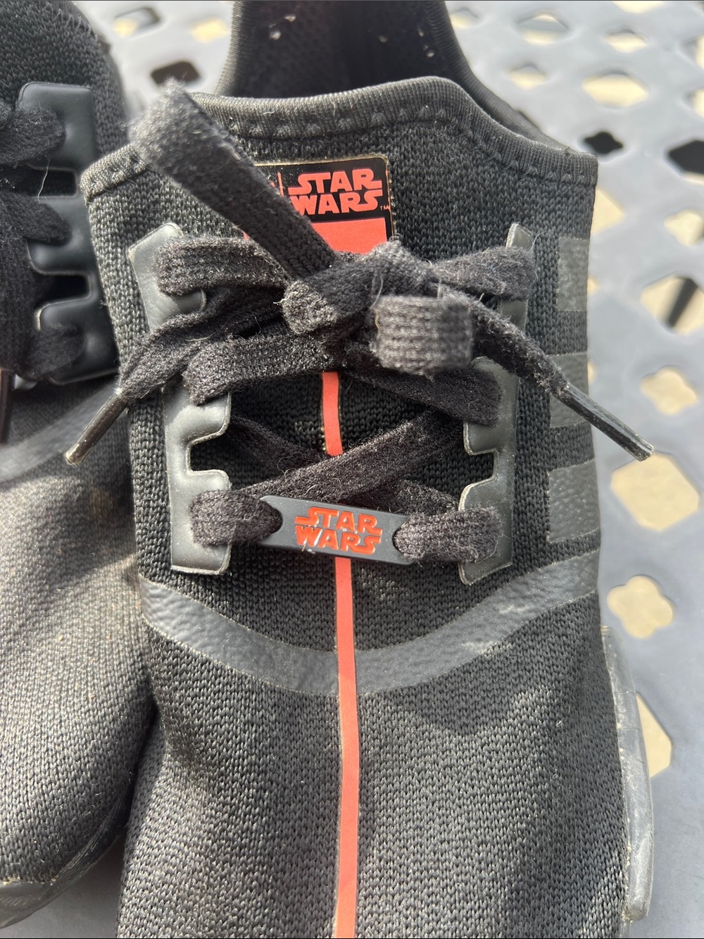 Star Wars Black Sneakers with orange Accent Stripe